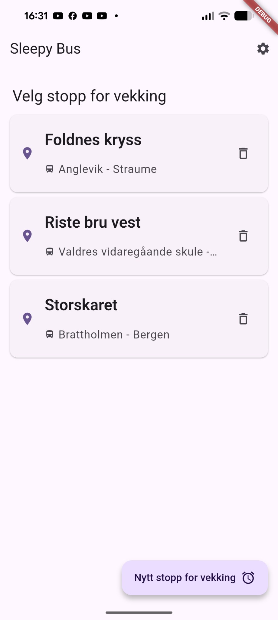 Sleepy Bus – Velg stopp for vekking