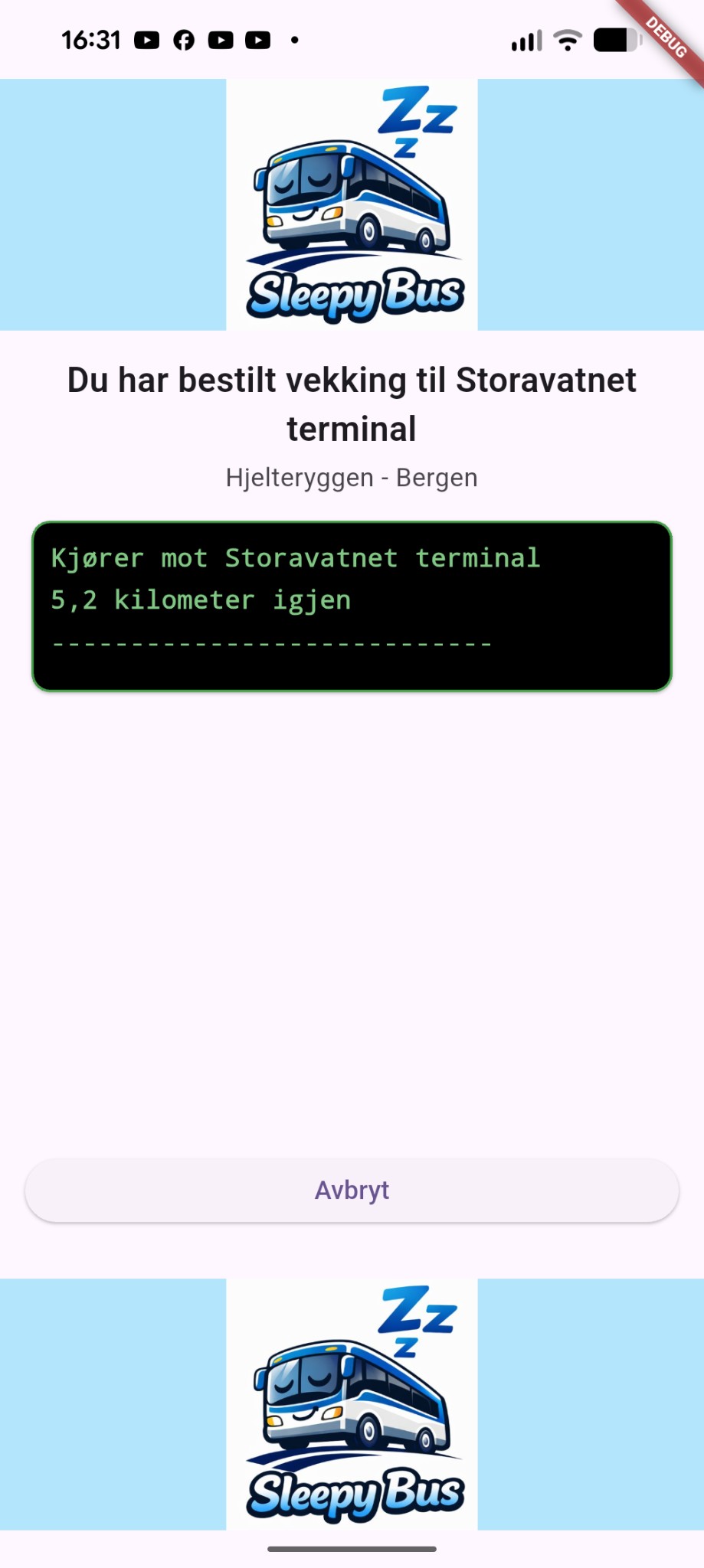 Sleepy Bus – Vekking aktiv